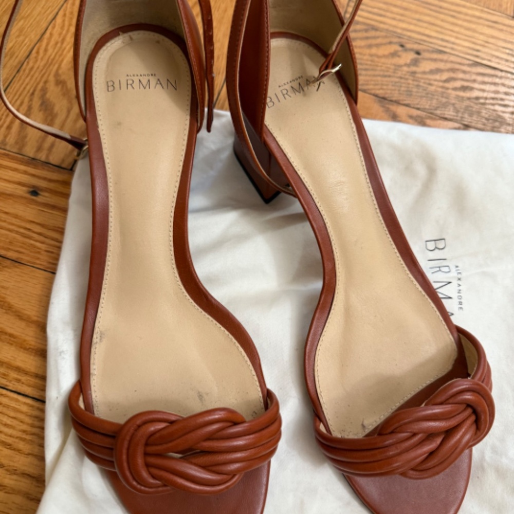 Alexandre Birman Vicky Knotted 60 Brown Leather Sandals